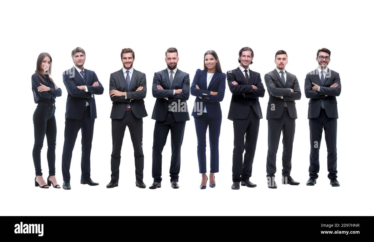 group of young successful entrepreneurs standing in a row Stock Photo ...
