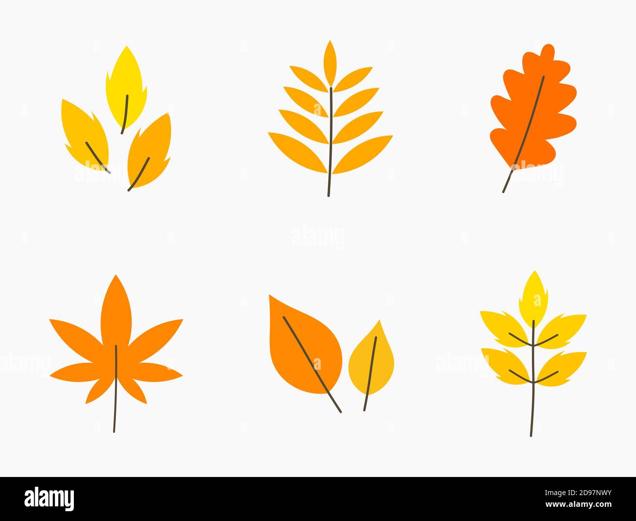 Autumn leaves set. Vector illustration Stock Vector Image & Art - Alamy