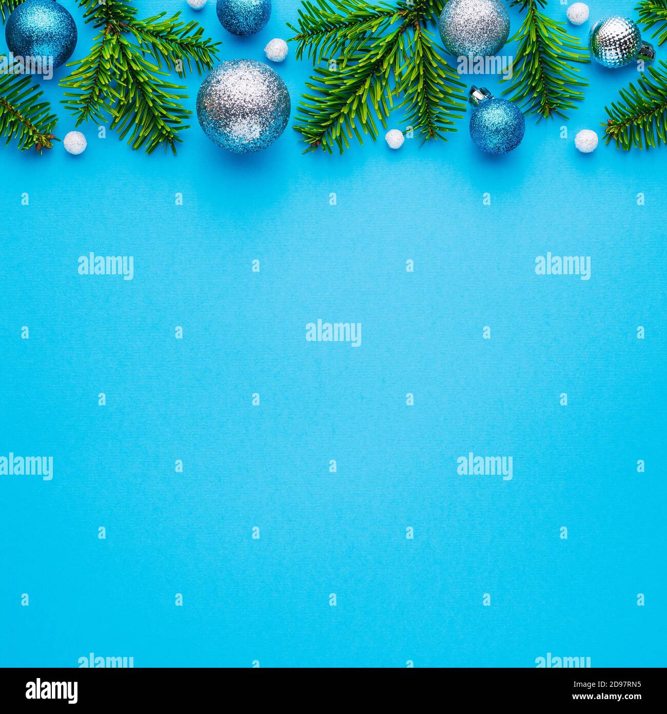 Christmas card. Top view, copy space for festive text Stock Photo