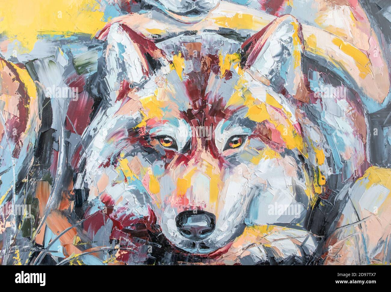Watercolor howling wolf outdoor t-shirt design for sublimation