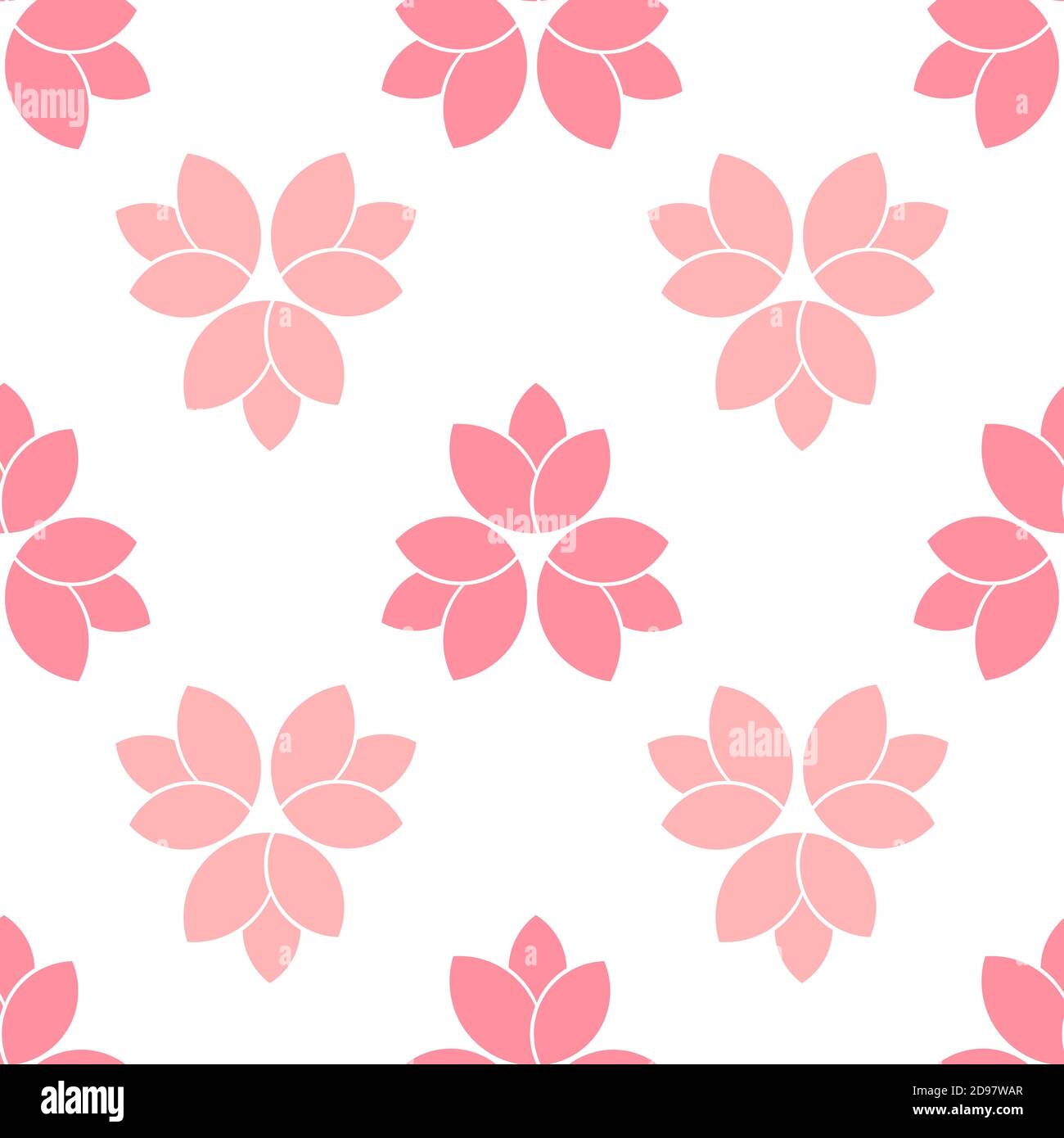 Pink floral seamless pattern. Vector illustration Stock Vector Image ...