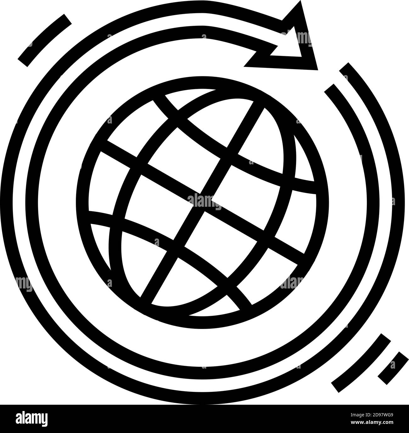worldwide circular economy line icon vector illustration Stock Vector ...