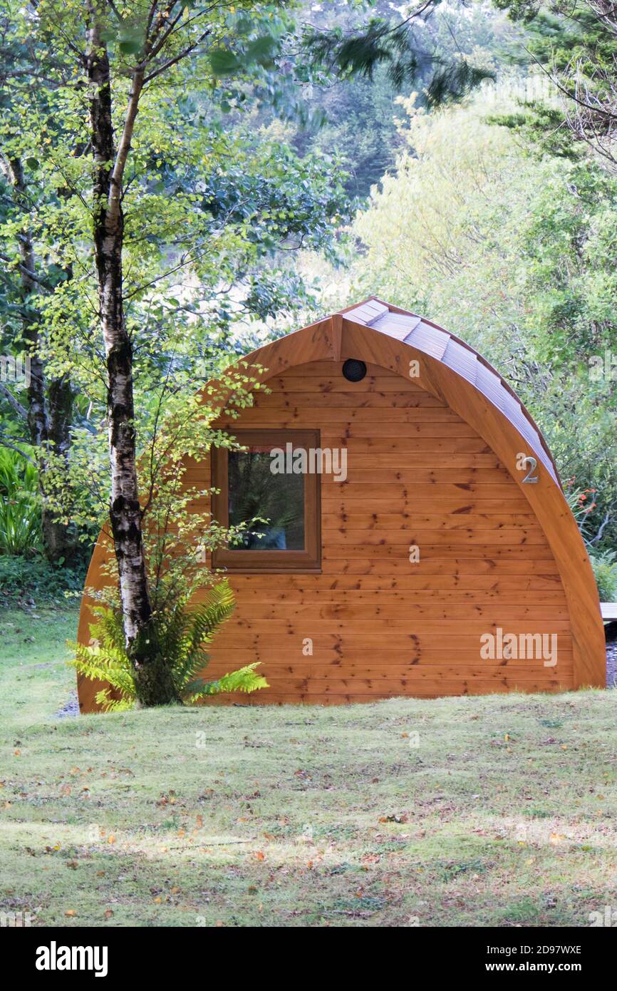 Glamping Pods - A Fun Holiday in the Outdoors Stock Photo