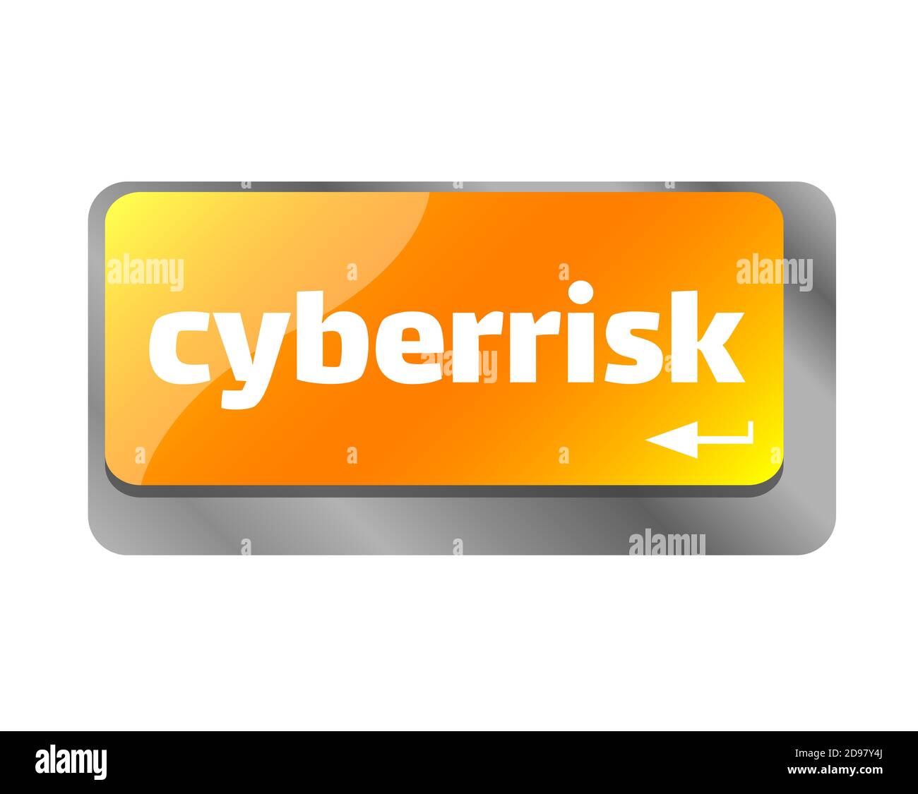 Cyberrisk . Close up of keyboard, enter computer key Stock Photo - Alamy