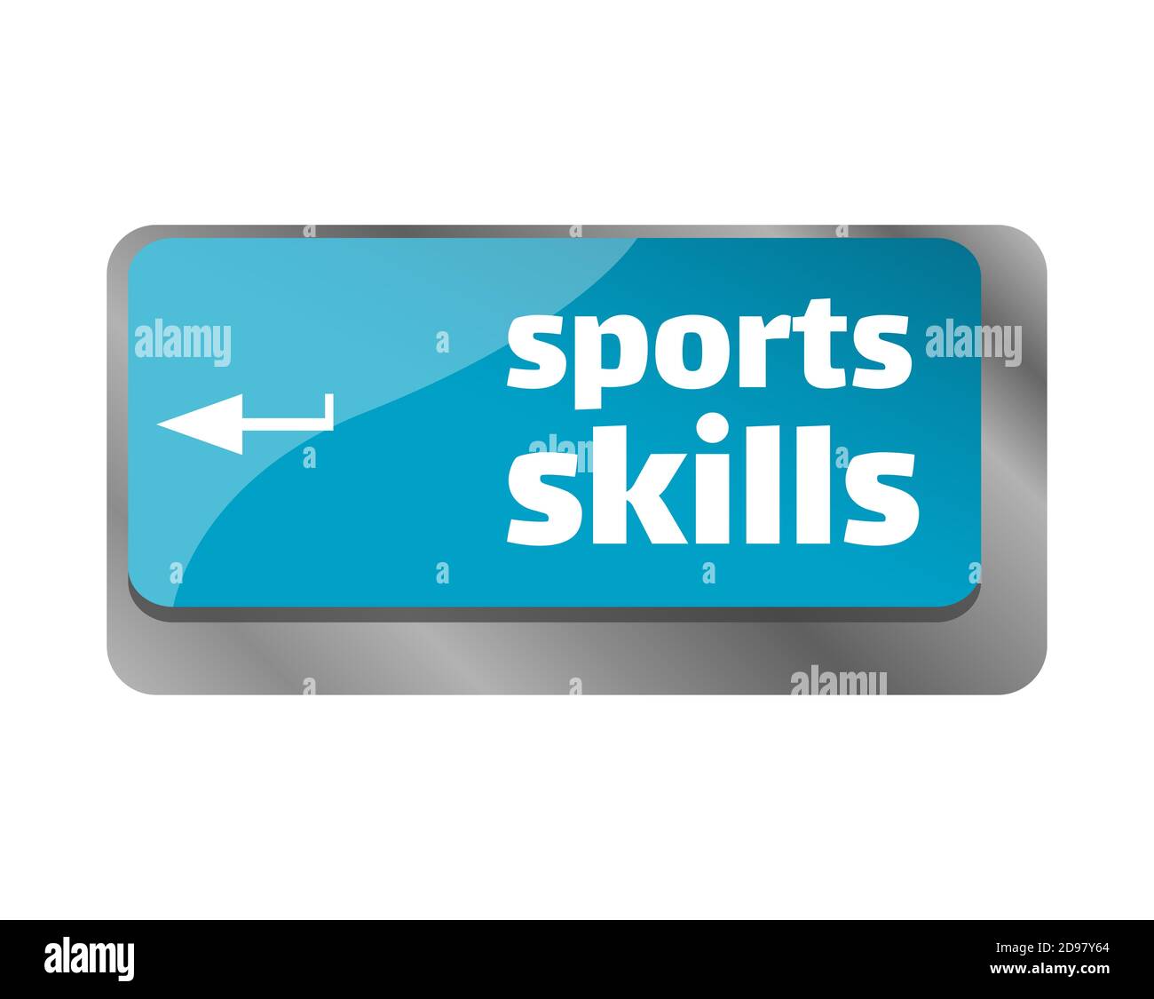 Sports skills . Close up of keyboard, enter computer key. Stock Photo