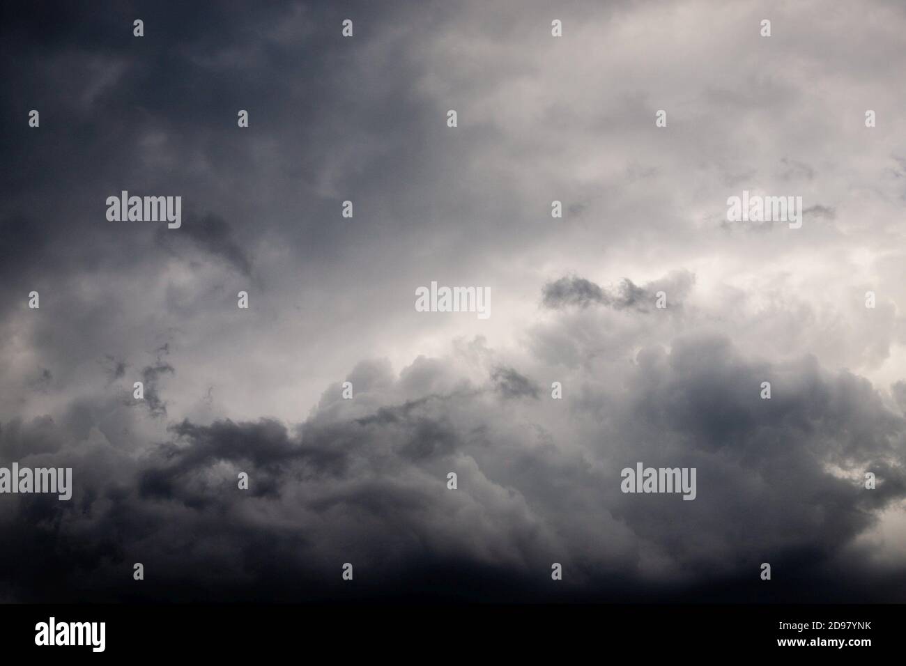 Dramatic gray clouds in the sky. Gray and white cloudy sky Stock Photo
