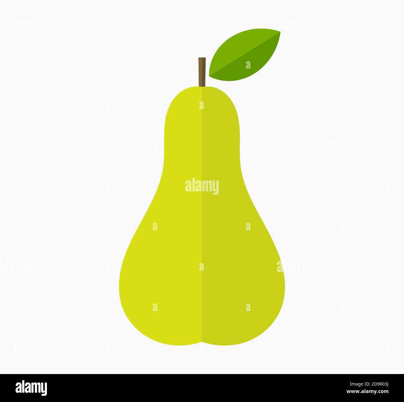 Pear fruit green flat design icon. Vector illustration Stock Vector ...