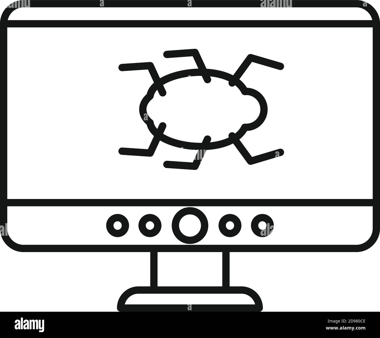 Computer bug icon, outline style Stock Vector Image & Art - Alamy