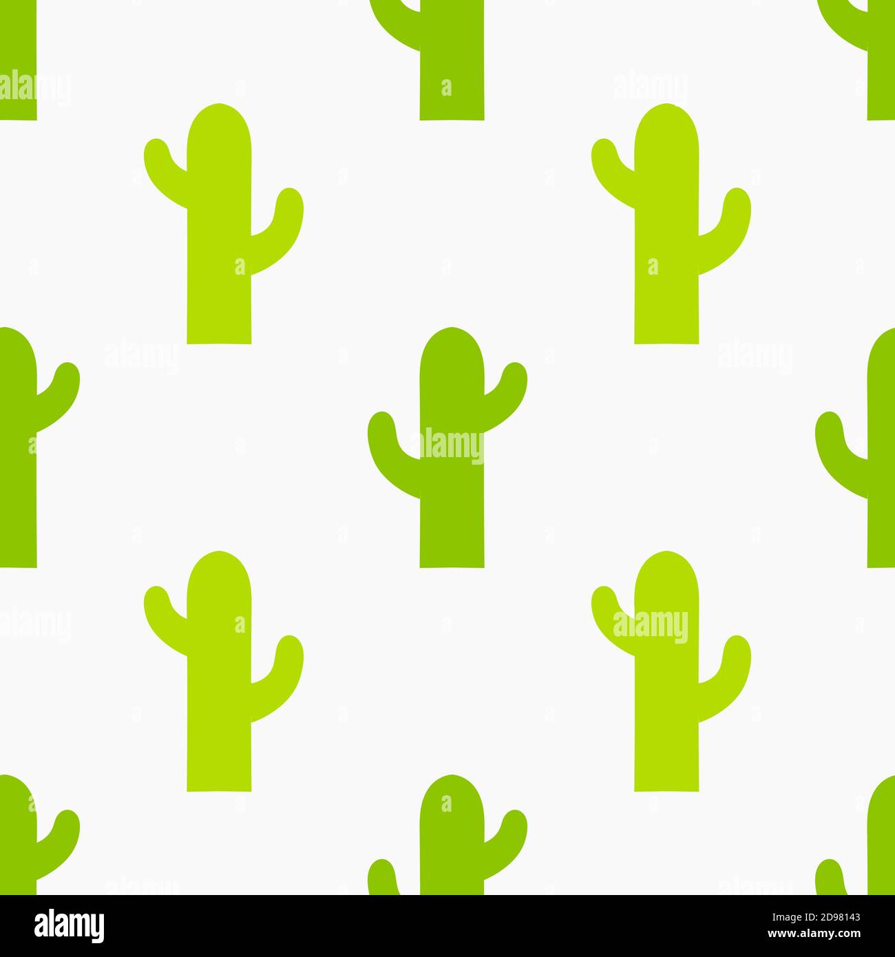 Saguaro cactus seamless pattern. Vector illustration Stock Vector Image
