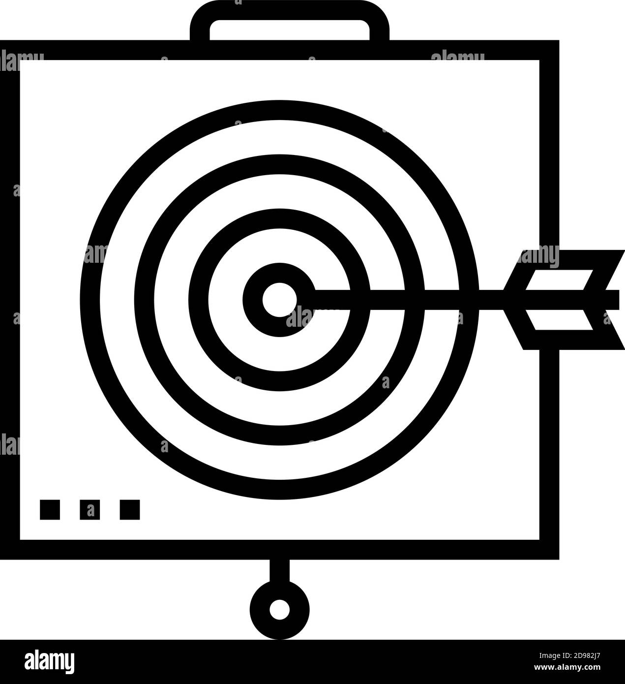 arrow on target line icon vector illustration Stock Vector Image & Art ...