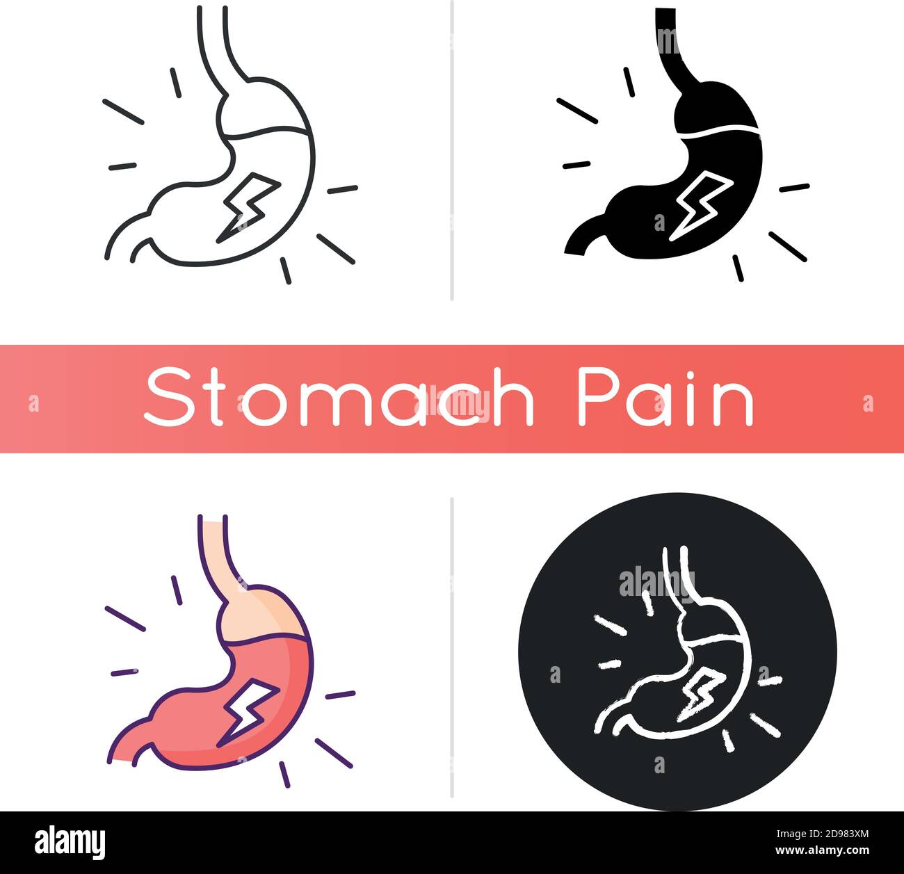 Indigestion icon Stock Vector