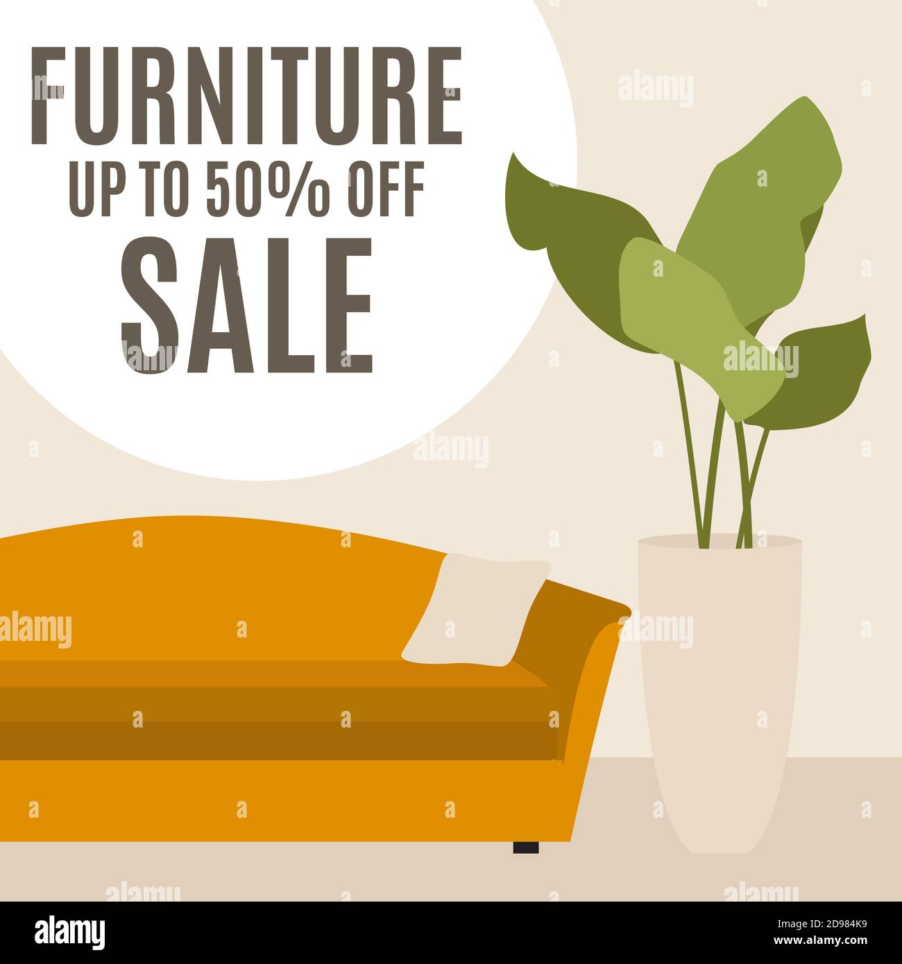 Furniture Sale Template Background. Vector Illustration EPS10 Stock