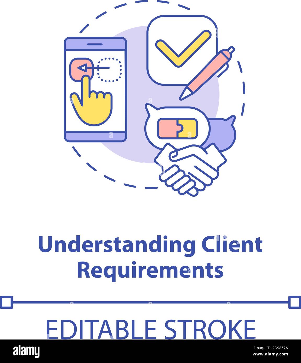 Understanding client requirements concept icon Stock Vector Image & Art ...