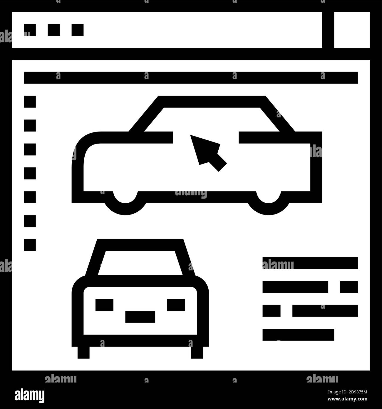 car modeling program line icon vector illustration Stock Vector Image ...