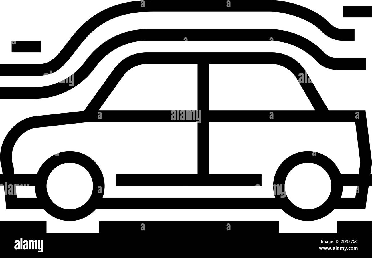car aerodynamics test line icon vector illustration Stock Vector