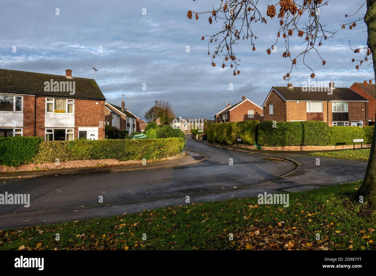 A typical housing estate in England Stock Photo Alamy