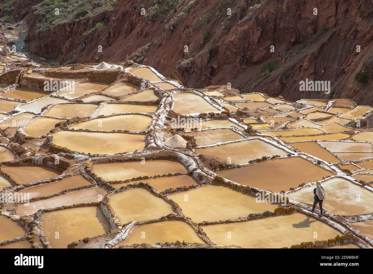 Salinas de Maras au Pérou. Stock Photo