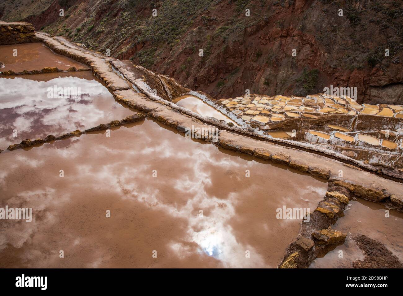 Salinas de Maras au Pérou. Stock Photo