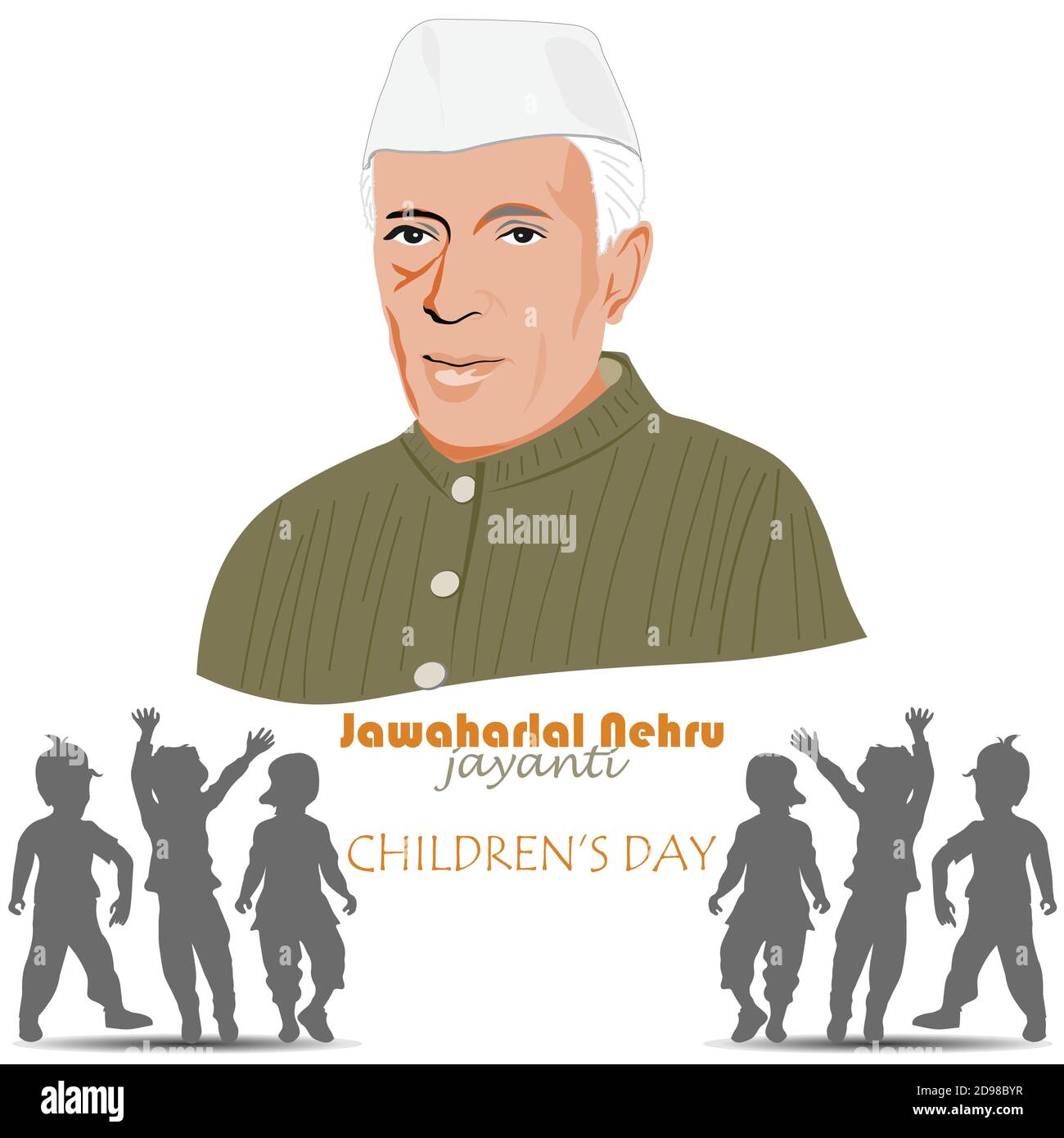 Illustration of Pt. Jawaharlal Nehru, the first prime minister of ...