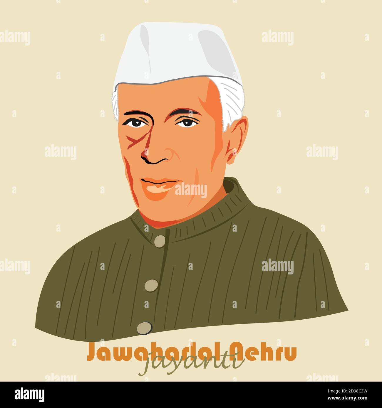 How to Draw Pandit Jawaharlal Nehru / Childrens Day Greeting Step by step  Drawing - YouTube