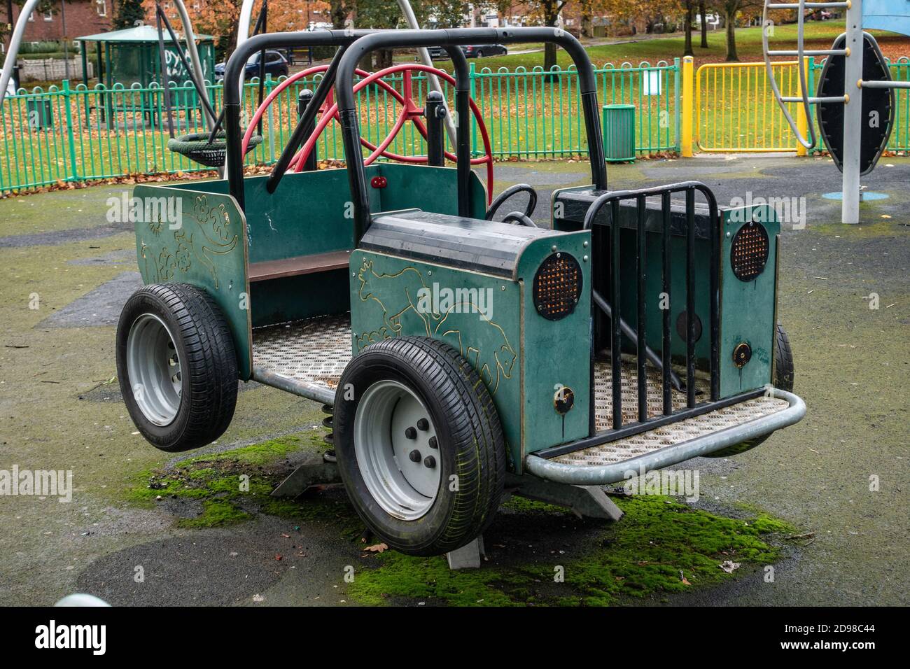 Childs playground toy Jeep Style car Stock Photo Alamy