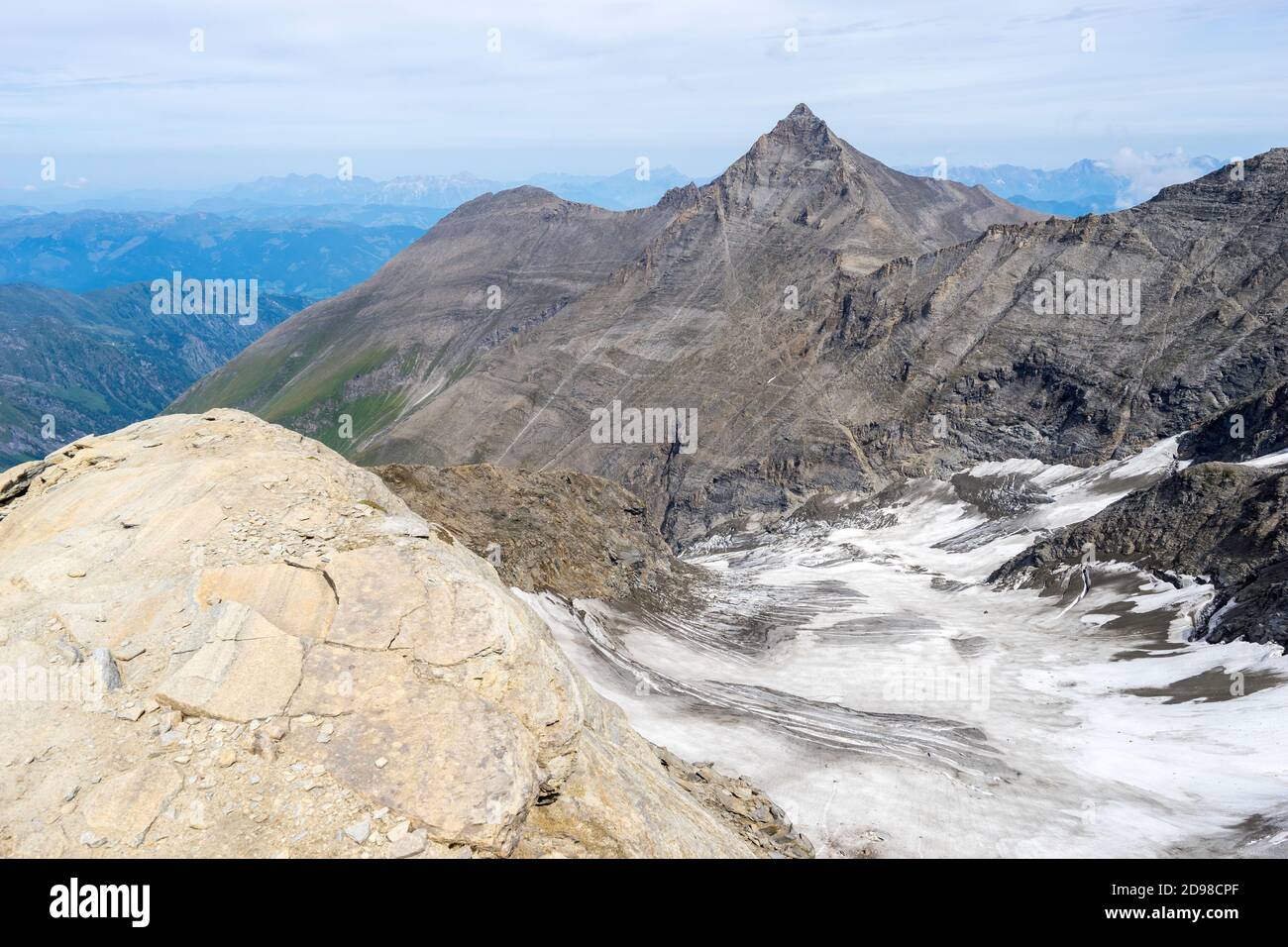 View from Kaindlgrat towards Hoher Tenn (3368 m), Austria Stock Photo