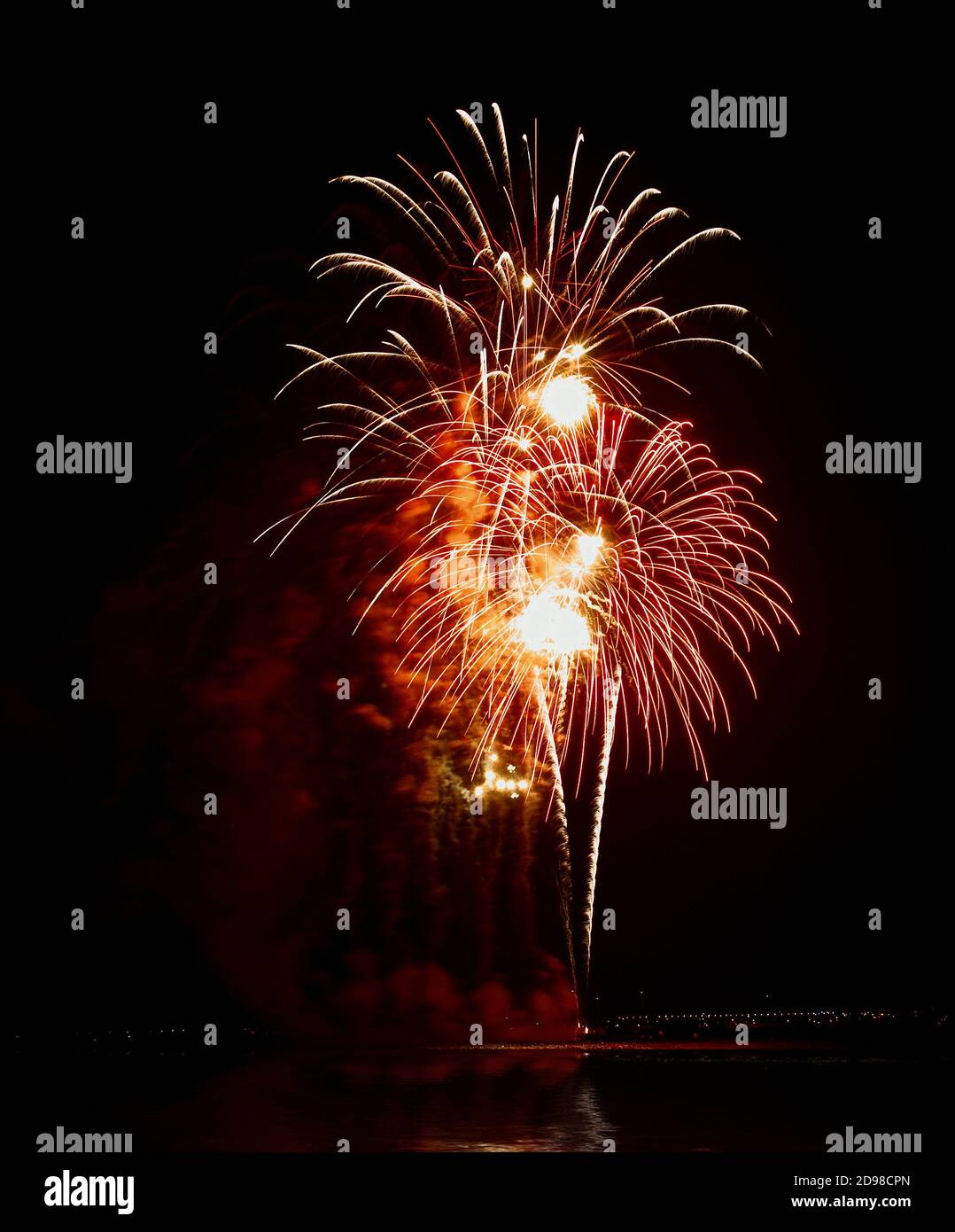 Colorful explosions and crackling fireworks Stock Photo Alamy