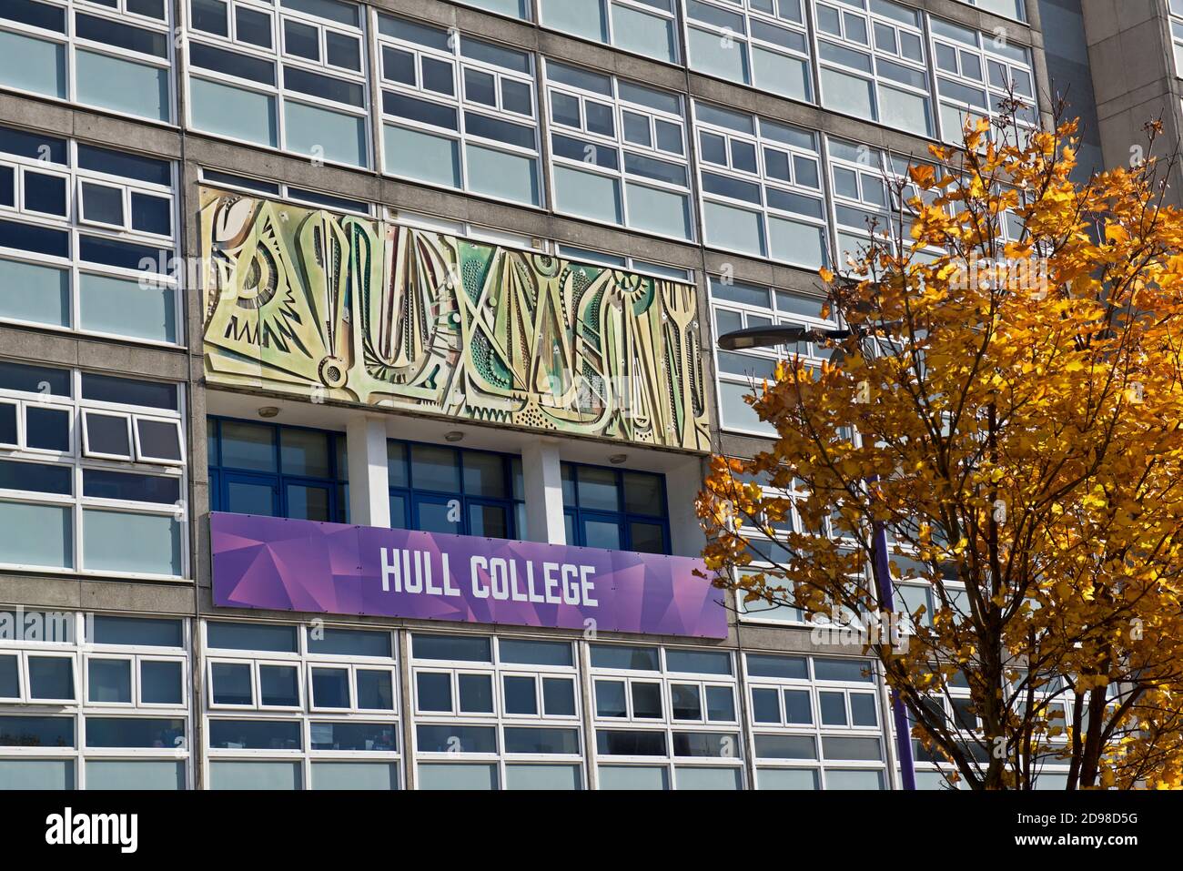 Facade of Hull College, Hull, East Yorkshire, Humberside, England UK Stock Photo