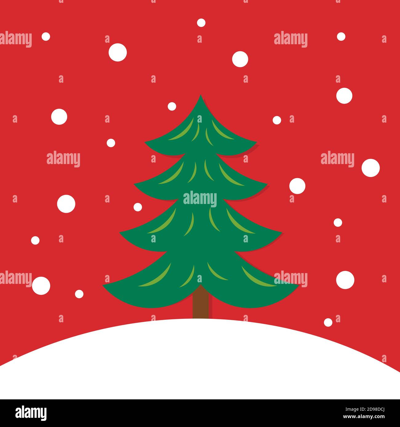 Christmas tree card background. Vector illustration Stock Vector Image