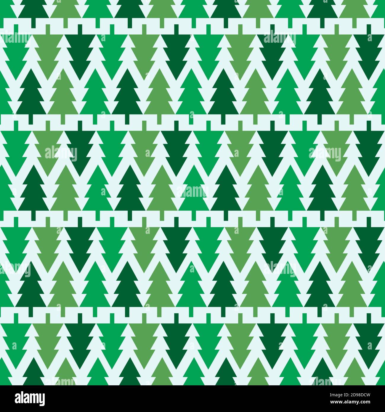 Christmas trees green seamless pattern. Vector illustration Stock ...