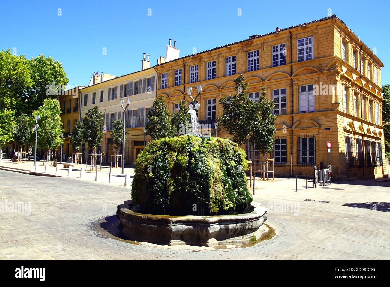 The "Cours Mirabeau" in Aix-en-Provence, France Stock Photo