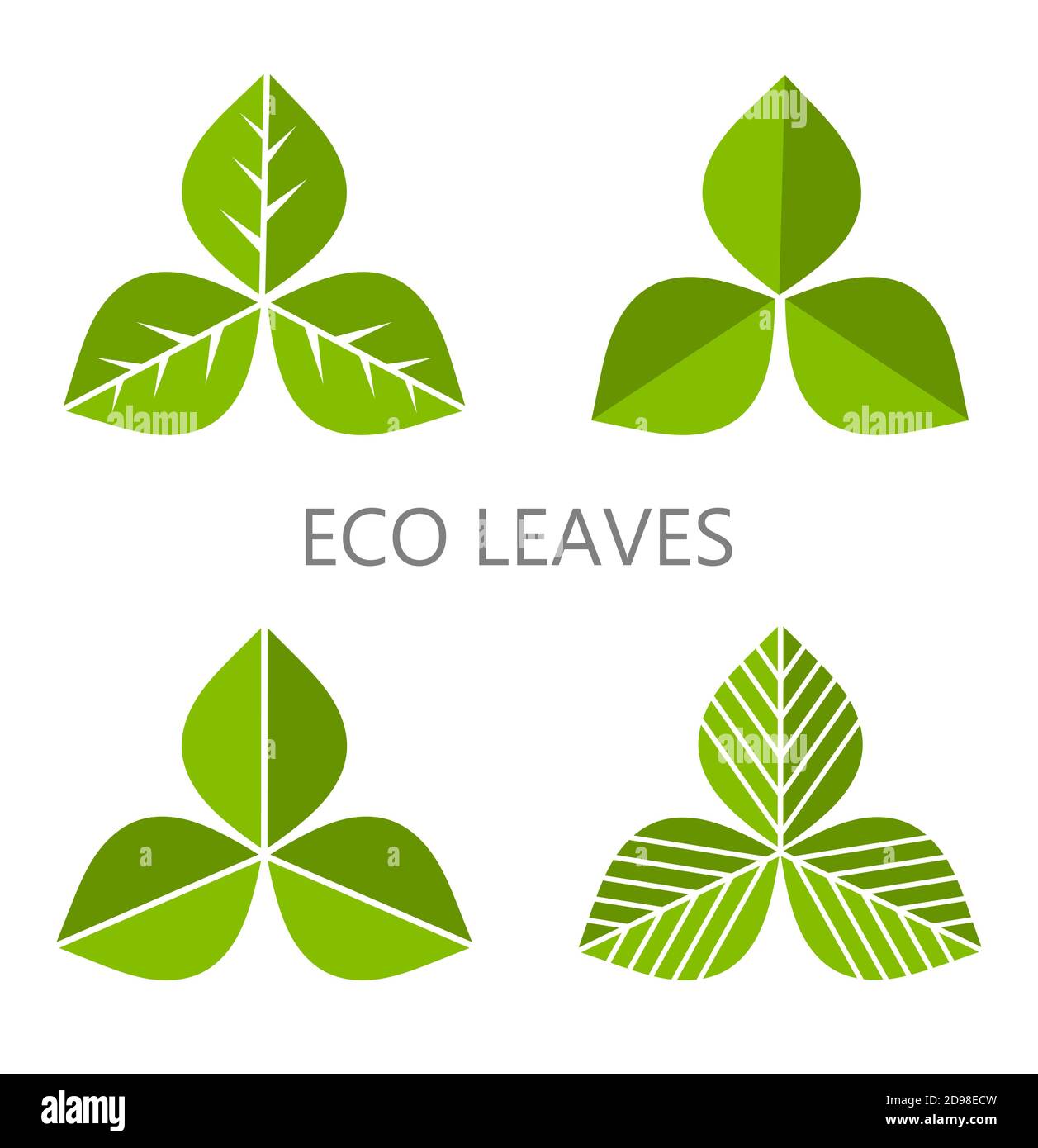 Set of green leaves. Vector illustration Stock Vector Image & Art - Alamy