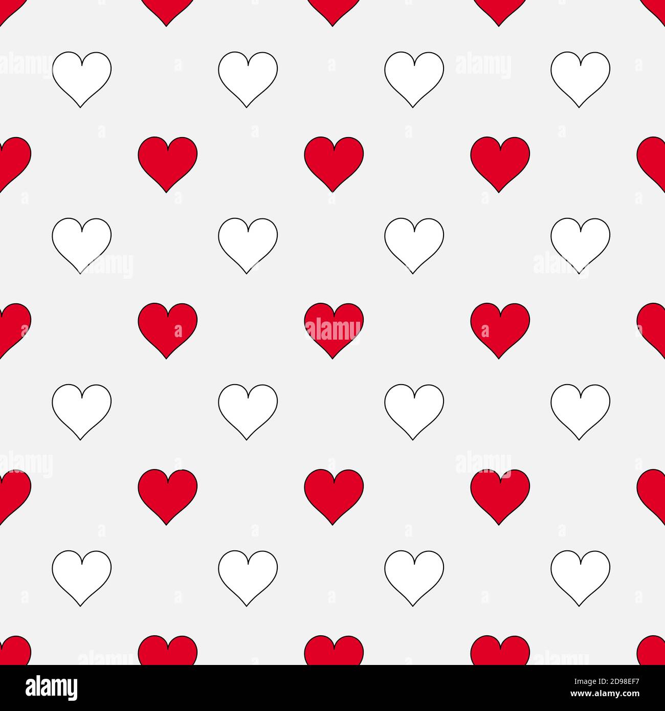 Hearts seamless pattern. Vector illustration Stock Vector Image & Art ...