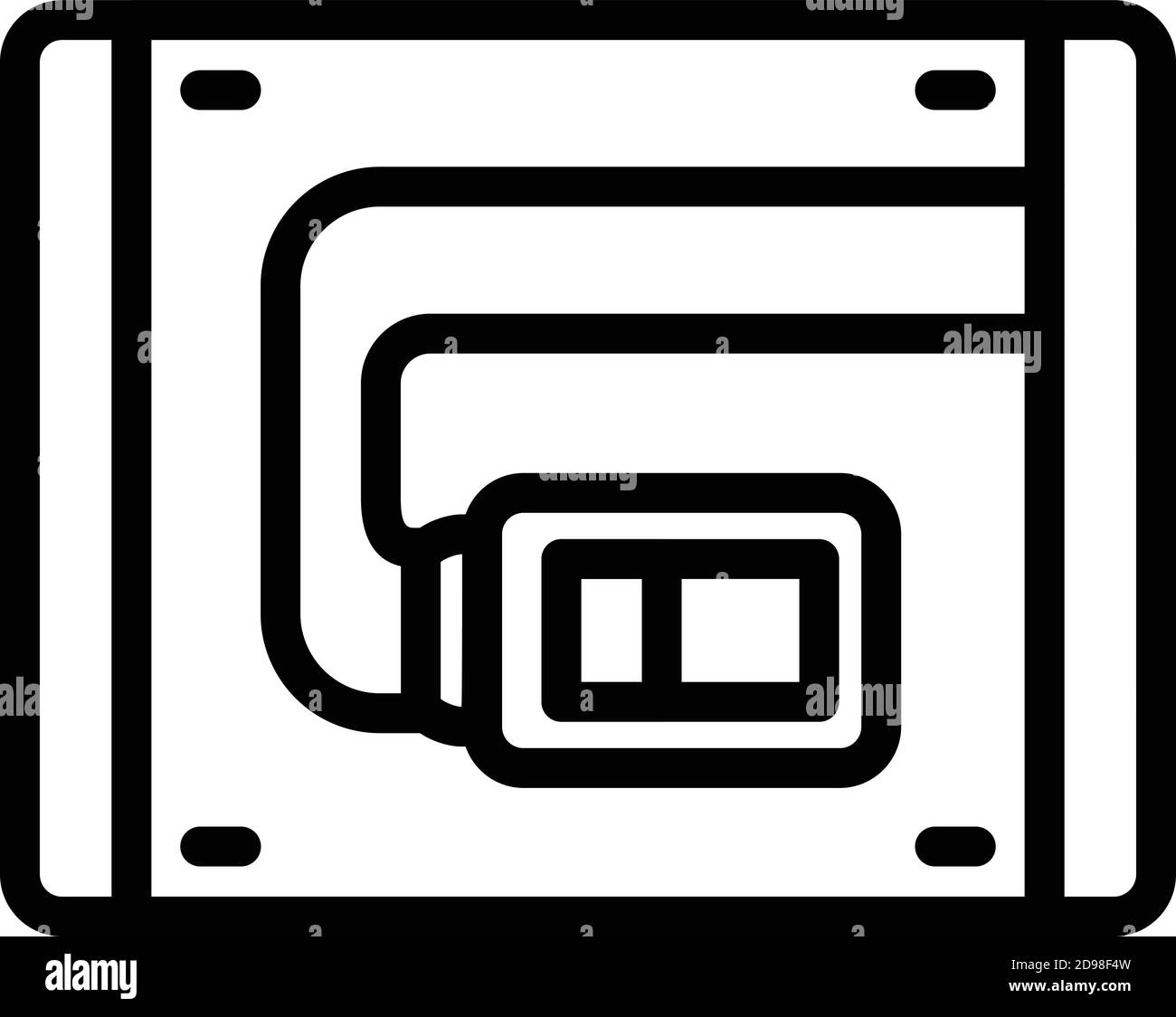 Tablet setting icon. Outline tablet setting vector icon for web design isolated on white background Stock Vector