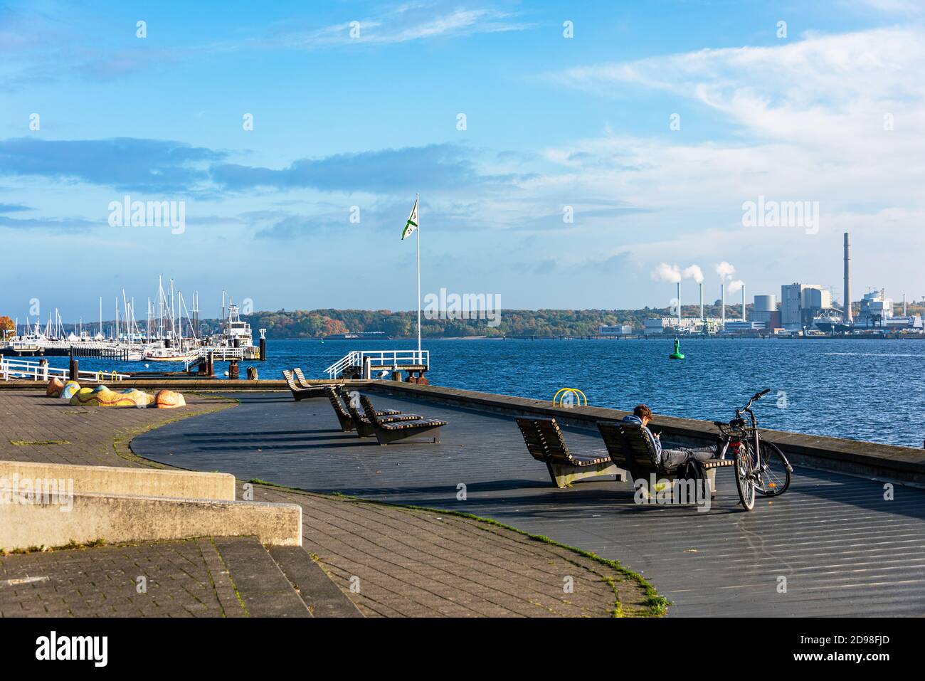Impressionen aus dem Kieler Hafen im Spätherbst Stock Photo