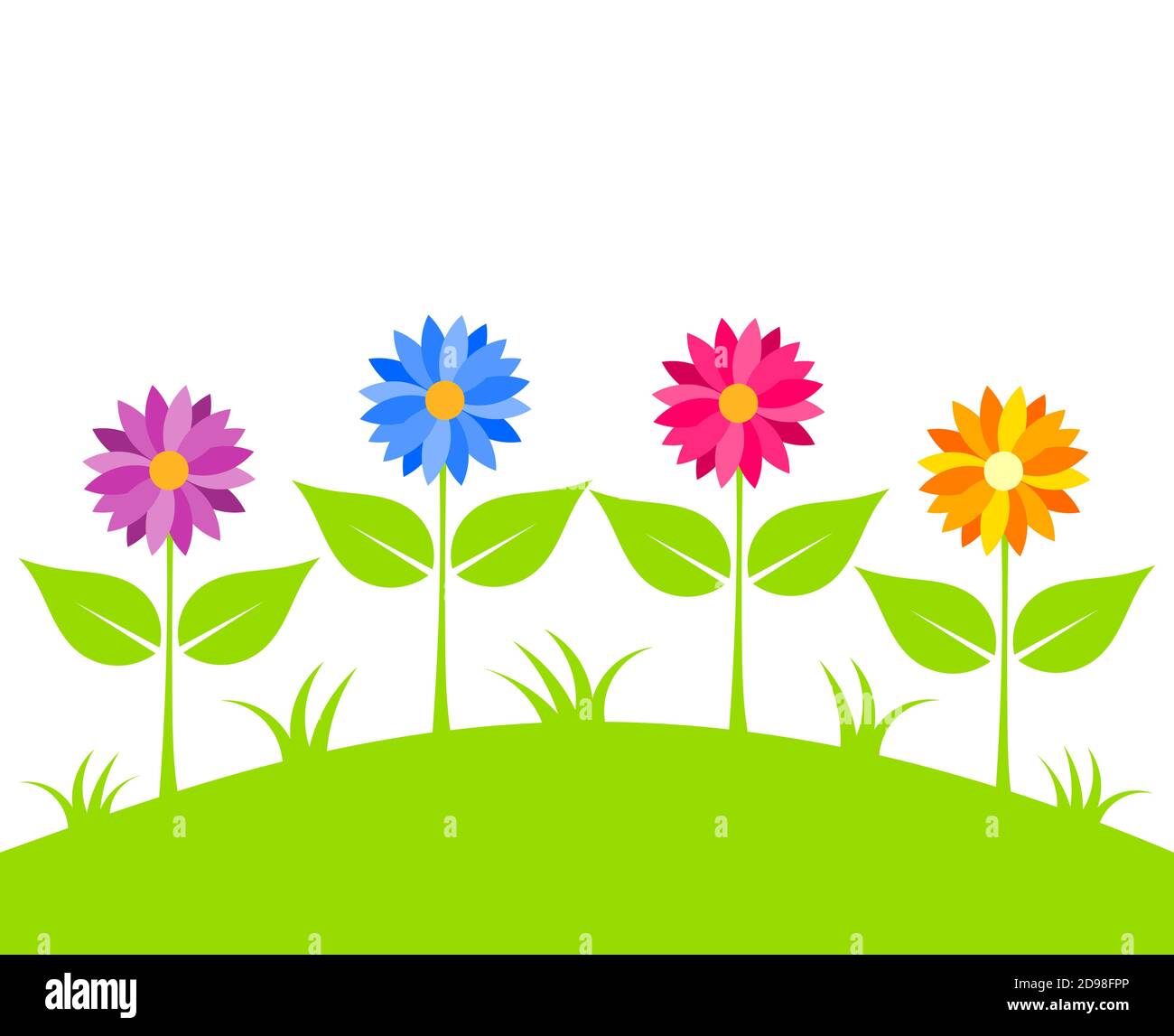 Spring flowers vector illustration stock vector image art alamy