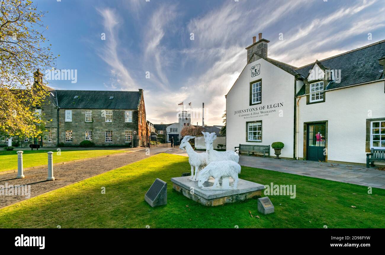 JOHNSTONS OF ELGIN MORAY SCOTLAND CASHMERE AND FINE WOOLLENS MILL THE