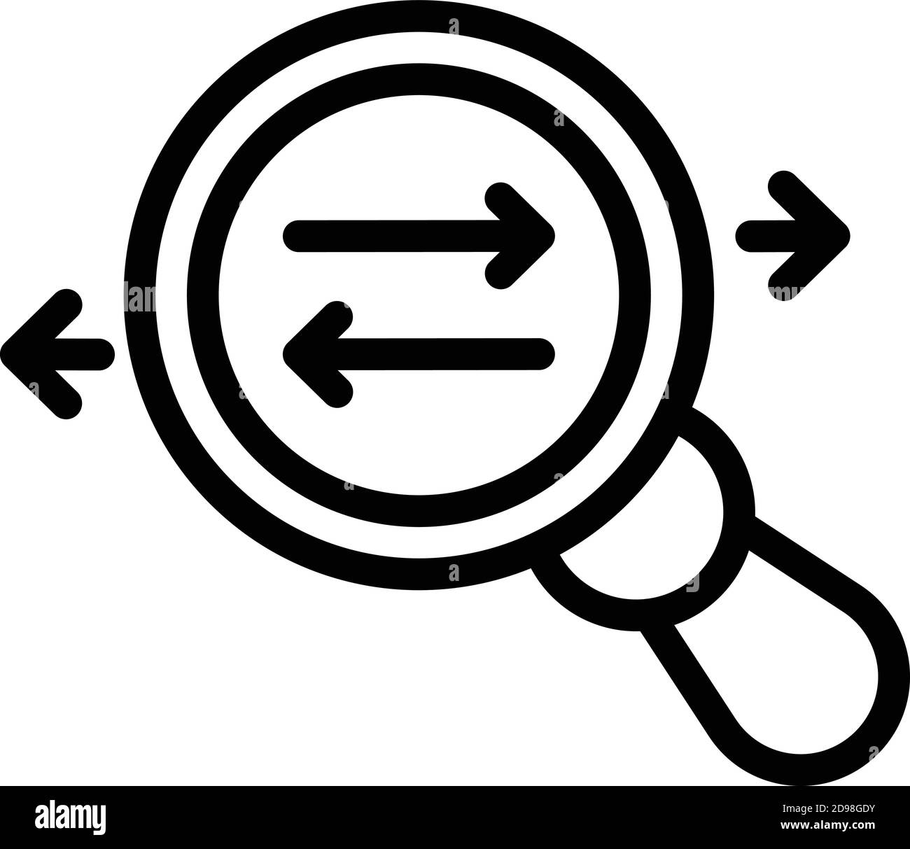 Search process icon. Outline search process vector icon for web design ...