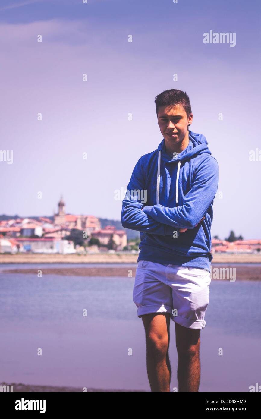 Male model posing outdoor hi-res stock photography and images - Alamy