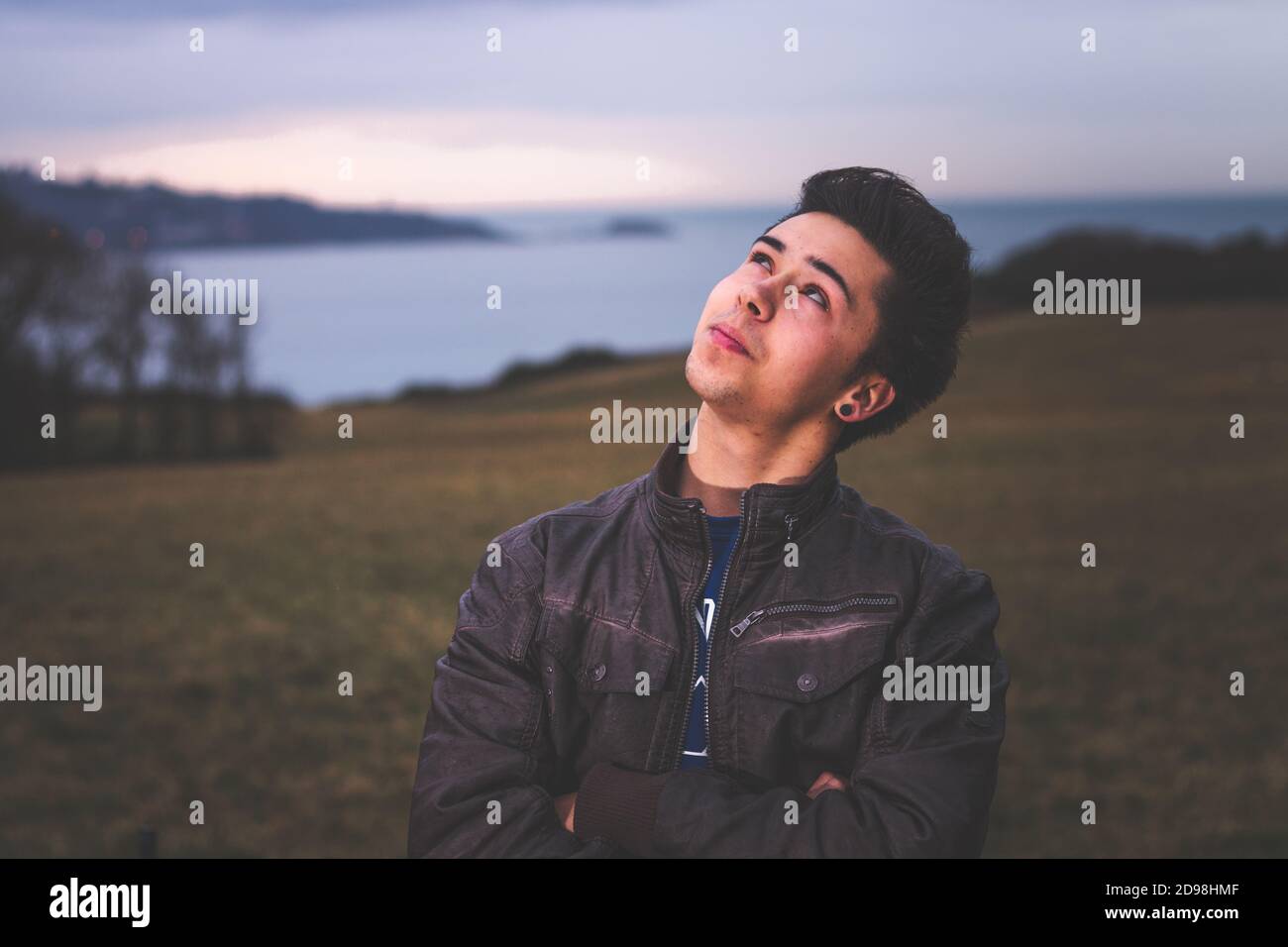 Male model posing outdoor hi-res stock photography and images - Alamy