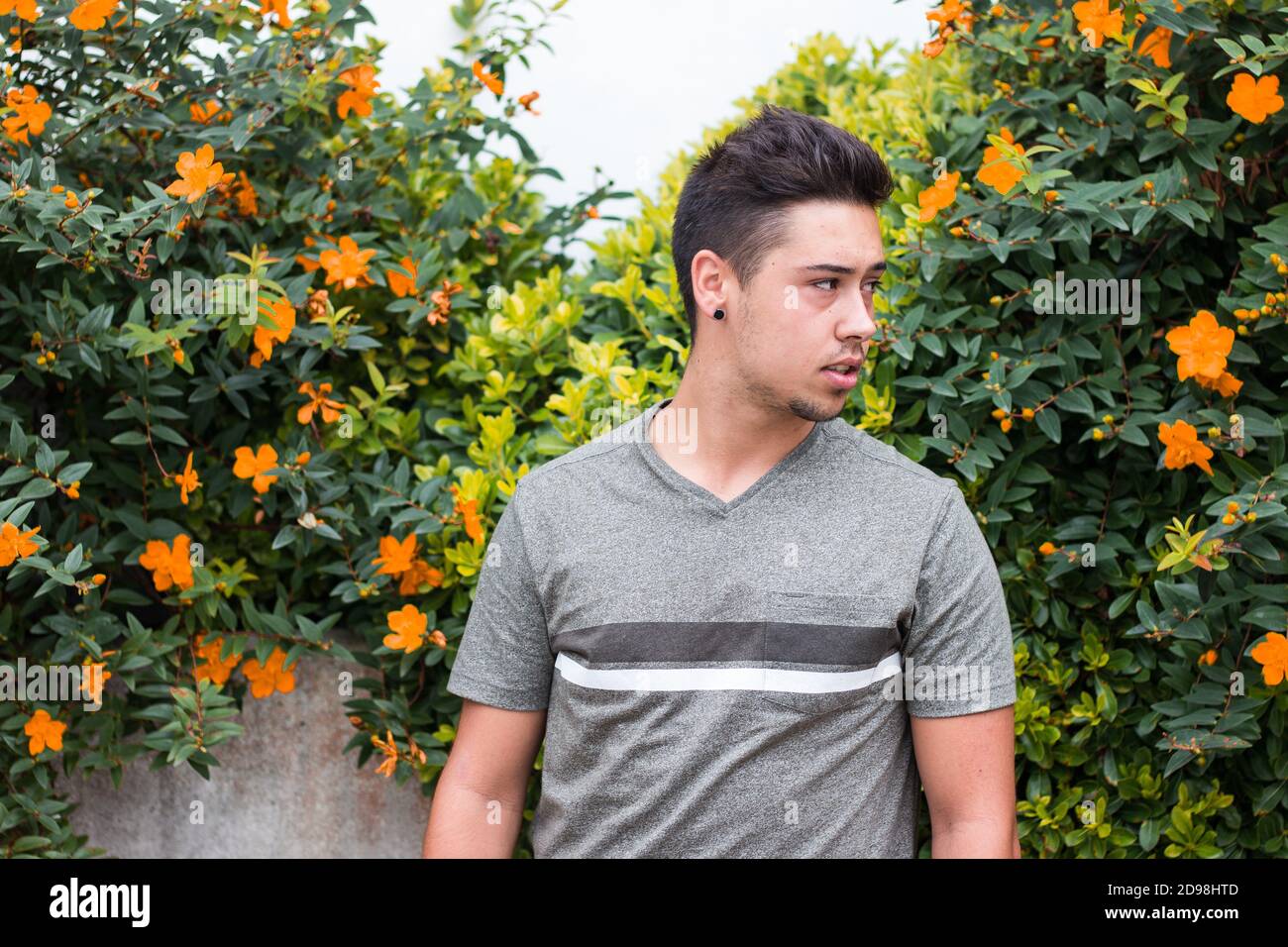 Male model posing outdoor hi-res stock photography and images - Alamy