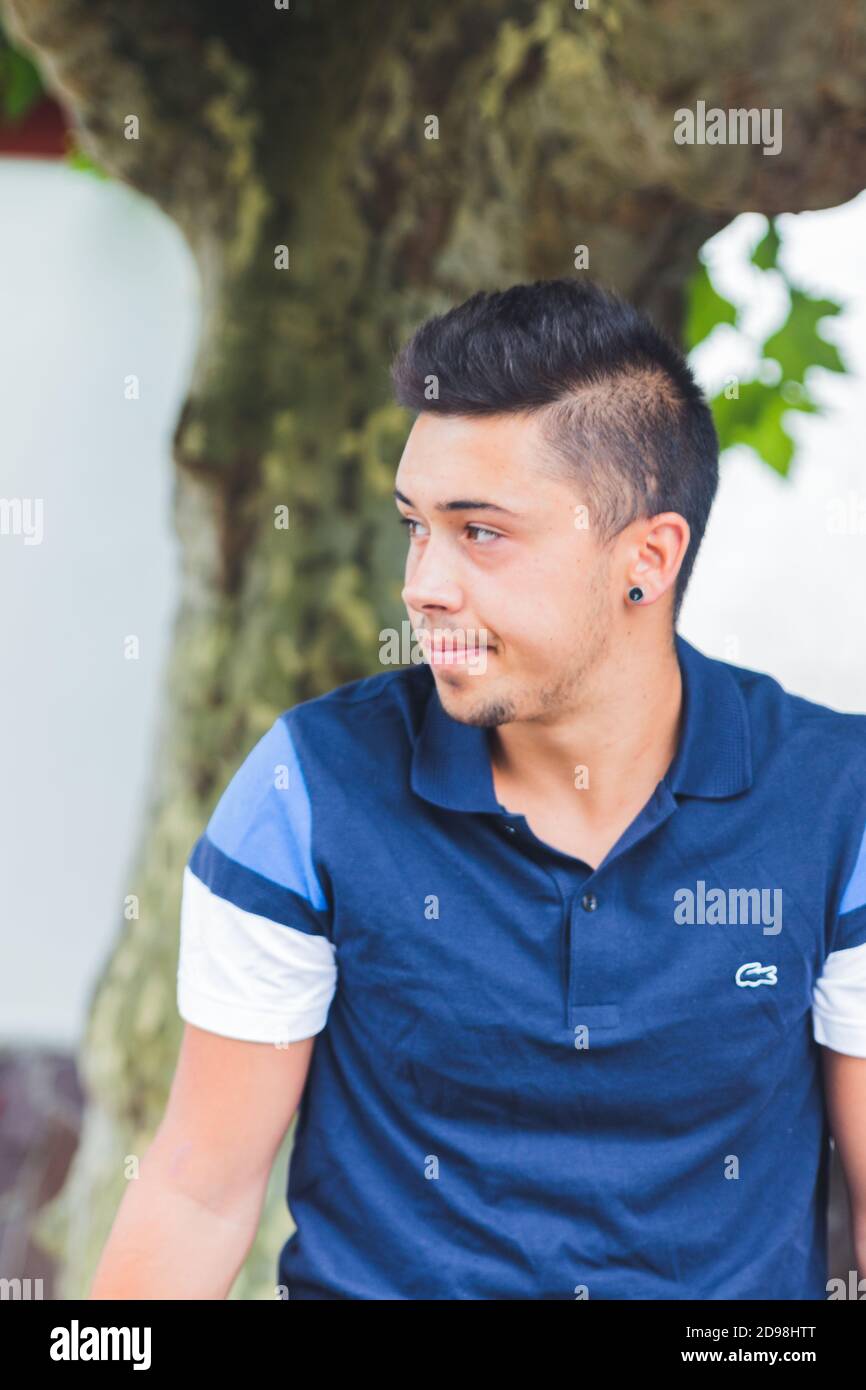 Male model posing outdoor hi-res stock photography and images - Alamy