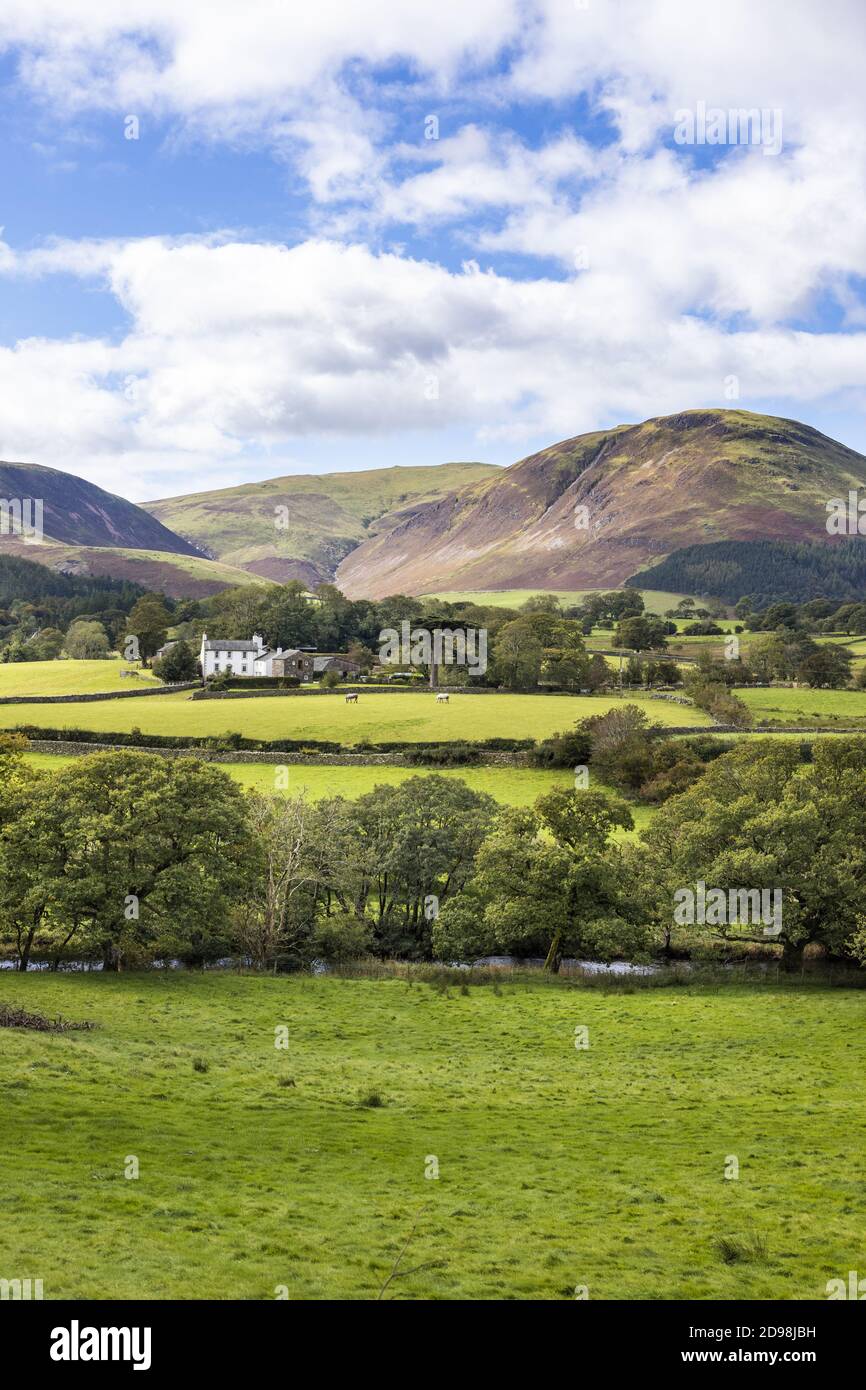 Godferhead Farmhouse lying below Loweswater Fell in the English Lake District near Loweswater, Cumbria UK Stock Photo