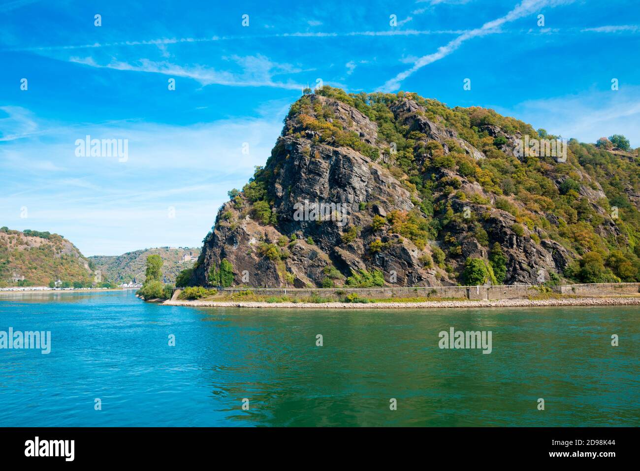 Lorelei Rock above the Rhine River, UNESCO World Heritage Site, Sankt  Goarshausen, Rhineland-Palatinate, Germany, Europe Stock Photo - Alamy