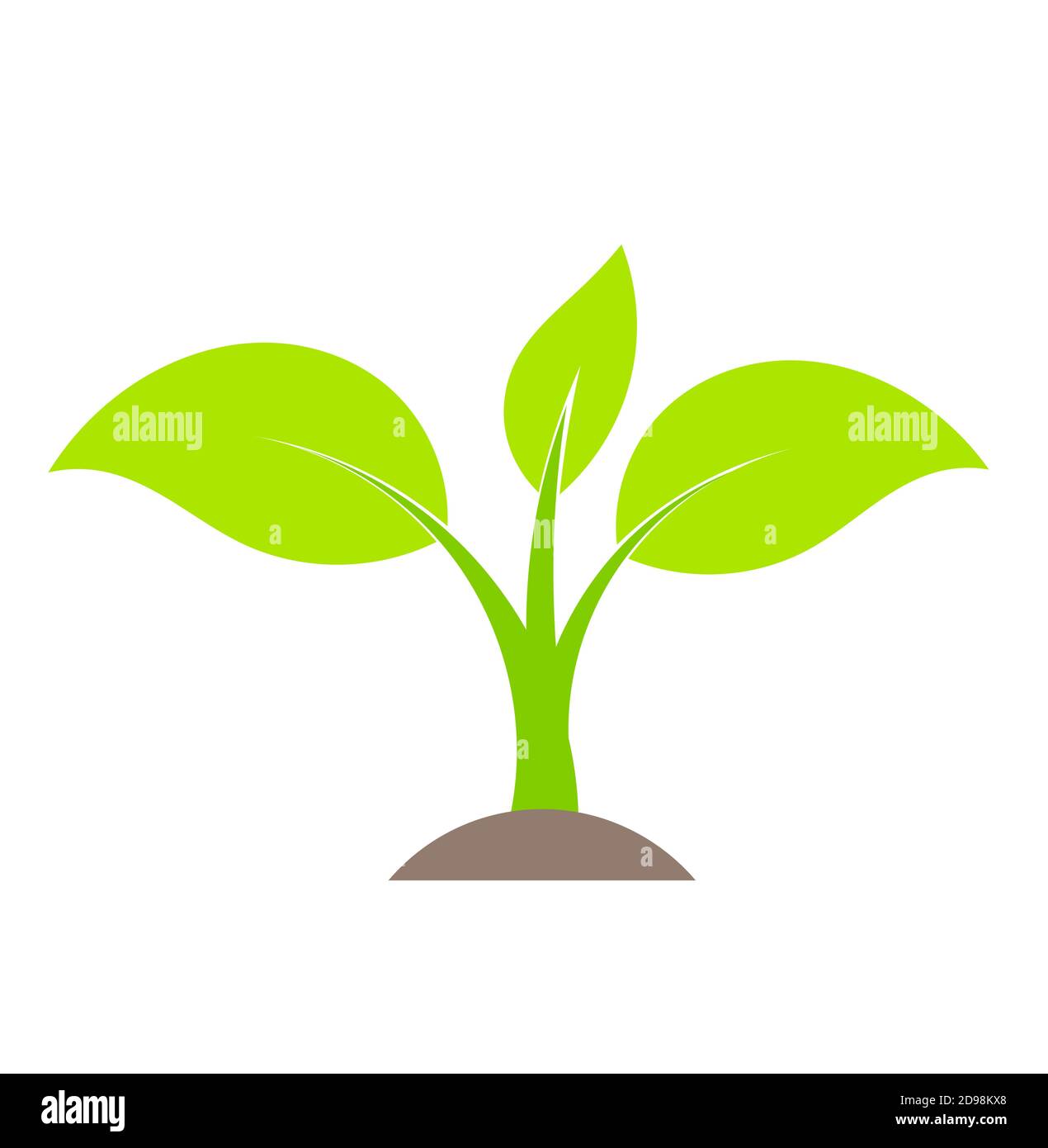 Spring plant growing from soil. Vector illustration Stock Vector Image ...