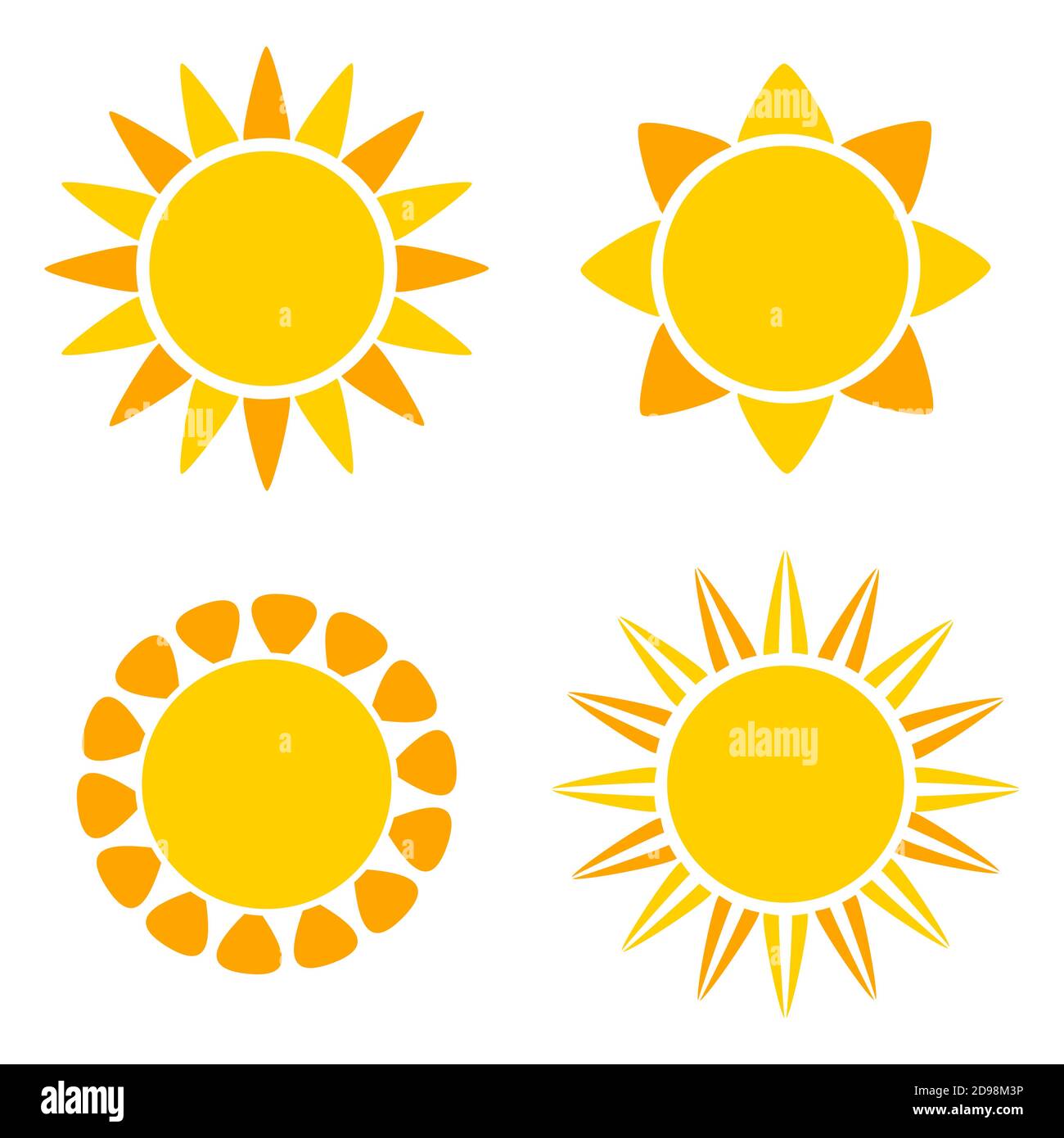 Suns icons. Vector illustration Stock Vector Image & Art - Alamy