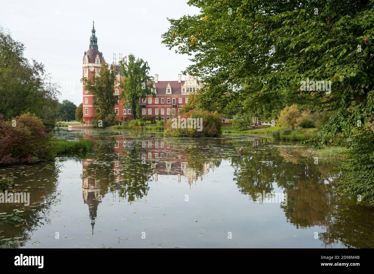 Muskau palace, Muskau Park, Upper Lusatia, Germany Stock Photo - Alamy
