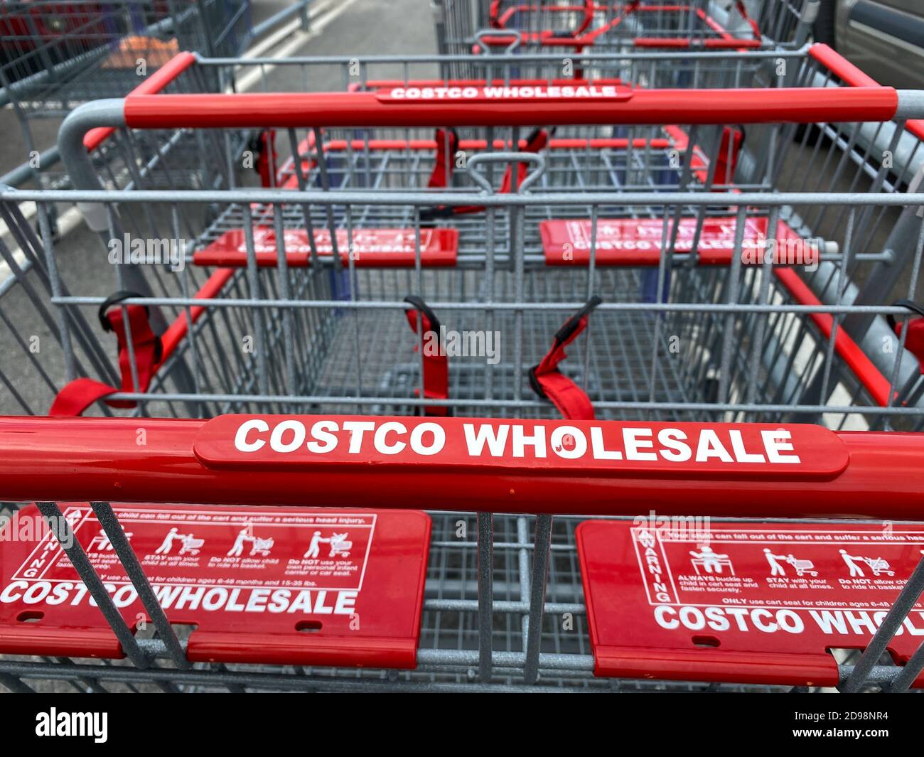 Orlando, FL/USA11/1/20 A shopping cart at a Costco Wholesale retail