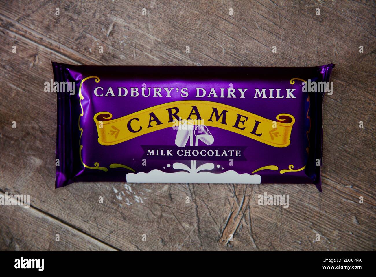 Cadbury’s Dairy Milk Caramel Stock Photo