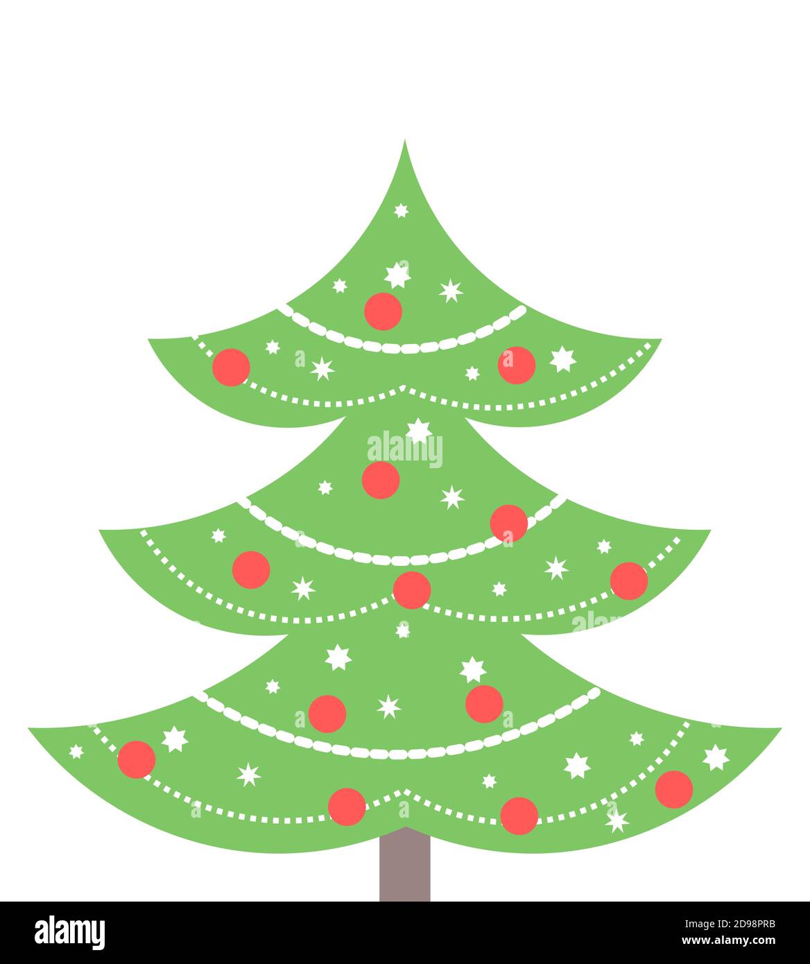 Christmas tree. Vector illustration Stock Vector Image & Art - Alamy